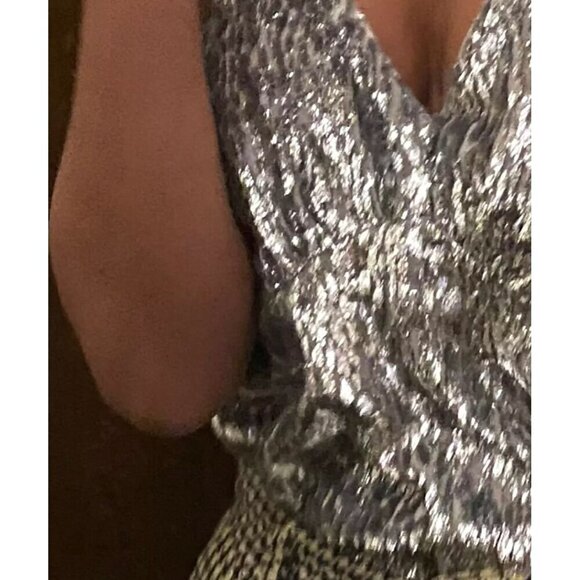 Forte Forte Metallic Silk Blend Tank Top Estrella Womens Size II US 6 - Picture 3 of 13